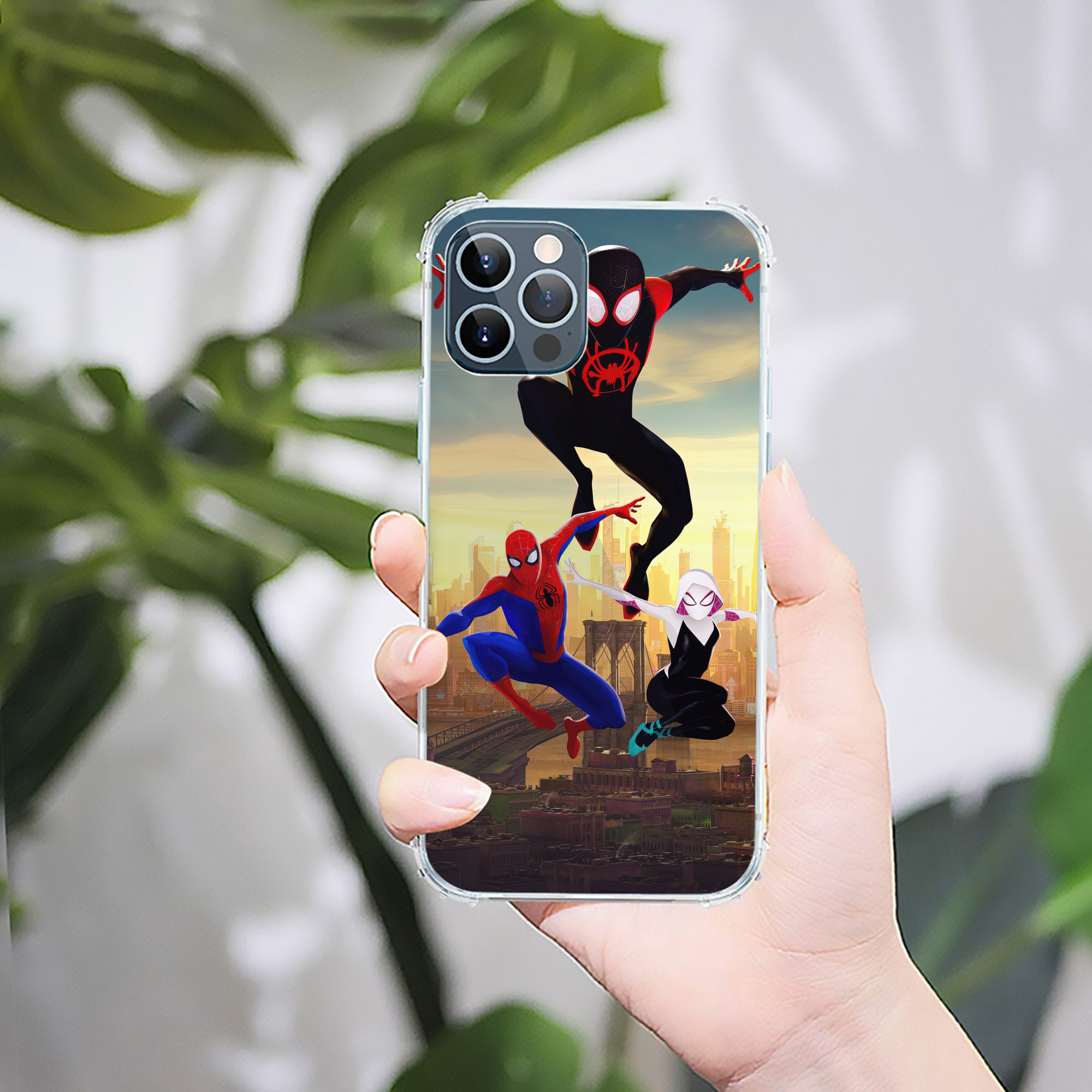 （画像用） Spider Man スパイダーマン 【iPhone 12シリーズ対応】透明スマホケース（クリアソフトケース）